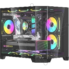 Компьютерный корпус AeroCool / Formula Crystal Z6M Floe черный без БП mATX 4x120мм 2xUSB3.0 audio bott PSU