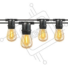 Гирлянда Белт Лайт Gen-Beltlight-25M-50E27-IP65 Black (Шаг 50См/16а/2*1,5mm +1,5m шнур)