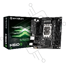 Материнская плата Maxsun MS-Challenger H610ITX 2LAN V3, LGA 1700, Intel H610, 2xDDR4, 4xSATA, 1xM.2, 1xPCI-E 4.0 x16, 2xHDMI, 1xDisplayPort, 1x 2.5Gb LAN, 2xUSB 3.2 Gen 1, 3xUSB 2.0, 3x3.5 мм, 5.1, Mini-ITX