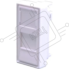 Панель Suprlan 10-0319-1, лицевая со шторкой 22.5x45, 1xKeystone ABS пластик, белый