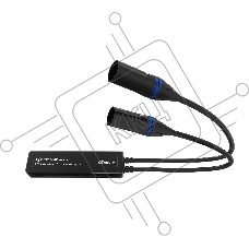 Конвертер Dante Infobit [iTrans DX-R-22] Аналоговый Аудио Декодер (Rx) с PoE: 1xRJ45(Dante); 2хXLR(M) (2 канала OUT). 44.1, 48, 96 kHz (24 bit). ПО Dante Controller. 125мм[Ш] x 33мм[Г] x 28мм[В]