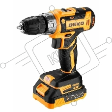 Дрель-шуруповерт Deko DKCD20V, 20 В, 3 Ач, 42 Нм, щеточный