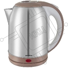 Чайник электрический SUPRA KES-1825 1.8л. 1500Вт серебристый/бежевый (корпус: нержавеющая сталь)