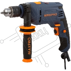 Дрель ударная MAX-PRO 600 Вт, 0-2800 об/мин, ключевой патрон 1,5-13 мм, 1,6 кг, антивибрационная ручка, резиновые вставки, кор.