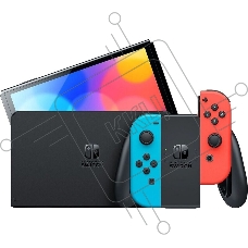 Игровая приставка Nintendo Switch OLED сине-красный
