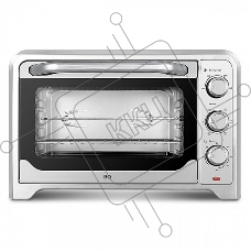 Мини-печь BQ EO1002B Steel-Black. Мощность 1600 Вт, Объем 30 л, Конвекция, 5 режимов работы, Таймер до 60 мин