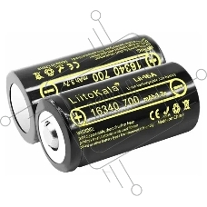 Аккумулятор LiitoKala типа 16340 Li-Ion Lii-16A (CR123A) 700mAh, 3.7V