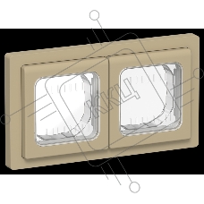 Рамка 2-местная IP55 Рпро-2-55-ФлХ хаки FLITE