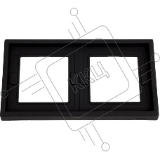 Рамка 2-м ArtGallery IP44 карбон SE GAL441002