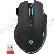 Мышь беспроводная/проводная Defender Immortal GM-421 черный, 10000 dpi, радиоканал, Bluetooth, USB, кнопки - 9
