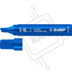 Перманентный маркер ЗУБР МП-1000К 2-10 мм, клиновидный, синий, ПРОФЕССИОНАЛ (06333-7)
