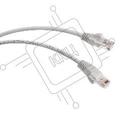 Шнур комм. Cabeus, кат. 5е, неэкр., U/UTP, RJ45/RJ45, LSZH, AWG24 15м, серый