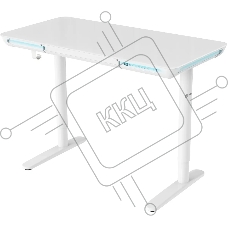Стол для компьютера Cactus CS-EGD-WT-LED столешница закаленное стекло, белый каркас белый Стол для компьютера Cactus CS-EGD-WT-LED столешница закаленное стекло, белый каркас белый