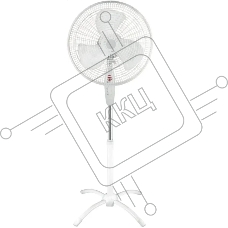 Вентилятор напольный Vitek VSF-1632 40Вт скоростей:3 белый