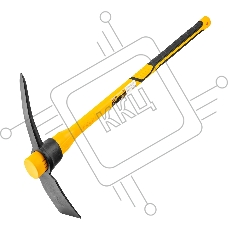 Кирка Denzel 2250 г, широкая, фиберглассовая обрезиненная рукоятка 900 мм