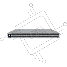 Коммутатор Ubiquiti Enterprise Campus Aggregation, 48×25 Гбит/с SFP28 + 6×100 Гбит/с QSFP28 Uplink, управляемый
