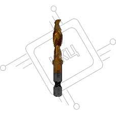 Сверло-метчик Denzel М8 х 1,25 мм, Р6М5