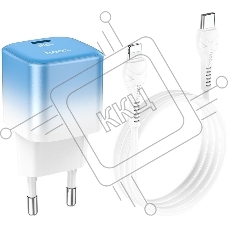 Сетевое зарядное устройство HOCO (6931474769381) C101Aai 1Type-C PD 20W, Blue ice Сетевое зарядное устройство HOCO (6931474769381) C101Aai 1Type-C PD 20W, Blue ice