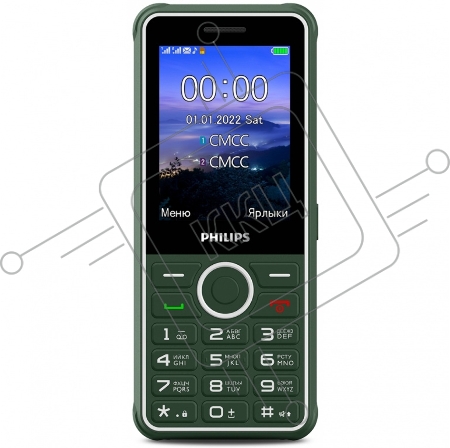 Мобильный телефон Philips E2301 Xenium зеленый моноблок 2Sim 2.8