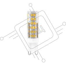 Лампа светодиодная FERON LB-433 (25766) 7W 230V G9 2700K
