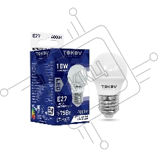 Лампа светодиодная TOKOV ELECTRIC TKE-G45-E27-10-4K 10Вт G45 4000К Е27 176-264В