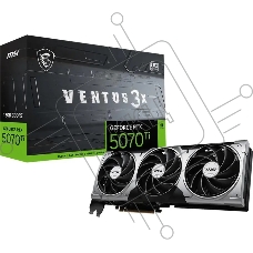 Видеокарта MSI RTX 5070Ti 16G VENTUS 3X OC, 16Gb GDDR7, 256 bit, 3xDP, HDMI, GPU 2300 MHz