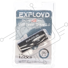 Флешка USB Exployd 580 (EX-128Gb-580-Black), 128Gb, USB 2.0, R/W 20/10, черный