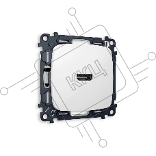 Комплект механизма розетки HDMI 2.0 OMEGA Белый матовый 40V/500MO 2.0GHz 5-18Gbit/s QUANT (OP1340, VM222) MO134010