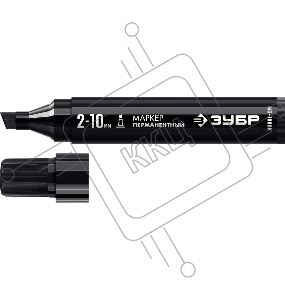 Перманентный маркер ЗУБР МП-1000К 2-10 мм, клиновидный, черный, ПРОФЕССИОНАЛ (06333-2)