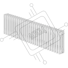 Дизайн-радиатор Royal Thermo Insignia C3030 - 28 секц. RAL9016