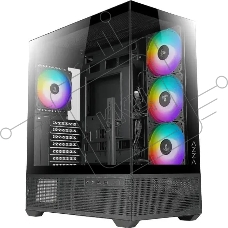 Компьютерный корпус Azza TIARA черный без БП ATX 4x120mm 2xUSB3.0 1xUSB3.1 audio bott PSU