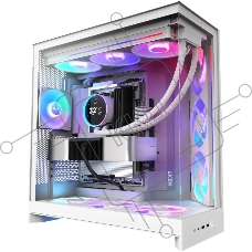 Компьютерный корпус без блока питания Case NZXT H9 Flow RGb+ (2025), Midi-Tower, TG, 6x140мм RGb + 1x120мм RGb, 2xUSB-A 3.2 + 1xUSB-C 3.2, E-ATX, ATX, mATX, mITX белый