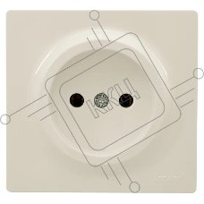 Розетка 1-м ОП LETO без заземл. ПБТ крем LEZARD 752-0300-121B