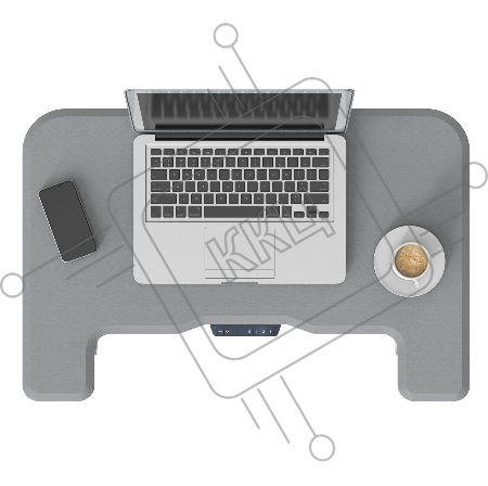 Стол для ноутбука Cactus VM-FDE101 столешница МДФ серый 80x60x123см (CS-FDE101WGY)