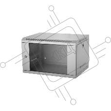 Шкаф телекоммуникационный настенный NEOMAX 9U (600х350), стеклянная дверь, замок (3шт) на ключе, разборный, цвет серый (1 коробка) NCB-WM9U-6035GK3-100-GY