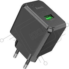 Сетевое зарядное устройство HOCO CS12A 1USB 3.0A QC3.0 18W, черный Сетевое зарядное устройство HOCO CS12A 1USB 3.0A QC3.0 18W, черный