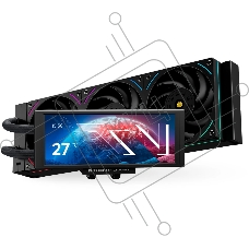 Водяное охлаждение для процессора Thermalright Trofeo Vision 360 (360mm, LED, Black, ARGB/Fans: 3x120mm, 69CFM, 27dBA, 2150RPM/Pump height 102mm, 6400RPM, Rad thickness 27mm/S: 1700, 1200, 1851, 115X, 2011, 2066, AM5, AM4)