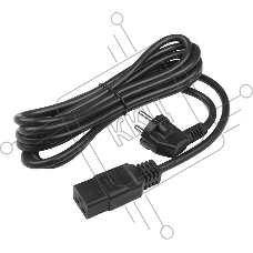 Кабель питания Hyperline PWC-IEC19-SHM-5.0-BK (Shucko+C19) (3x1.5), 5м