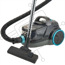 Пылесос DELTA LUX DL-0836 черный с бирюзовым
