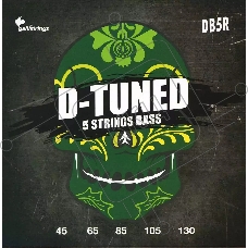 Комплект струн GALLI STRINGS [DB5R] для 5-струнной бас-гитары (пониженный строй), размер 45-130