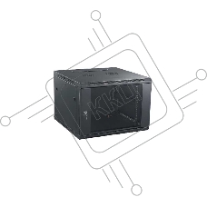 Шкаф телекоммуникационный настенный NEOMAX 9U (600х450), стеклянная дверь, замок-ключ (3 шт), разборный, цвет черный (1 коробка) NCB-WM9U-6045GK3-100-BK