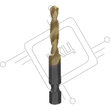 Сверло-метчик Denzel М6 х 1,0 мм, Р6М5