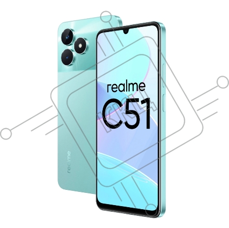 Смартфон Realme C51 RMX3830 4/128Gb зеленый 3G 4G 2Sim 6.74
