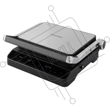 Электрический пресс-гриль Endever Grillmaster-245, серебристый/черный, 2300 Вт, терморегулятор, размер пов-ти 29,8х22 см, 2 шт/уп