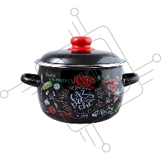 Кастрюля Appetite 1RC201M Gazpacho с крышкой, сферическая эмалированная 4 л