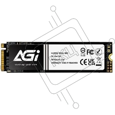 Накопитель SSD AGI AI828, 2Tb, PCIe 4.0 x4, M.2 2280, NVMe, R/W 7400/6700