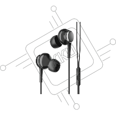 Наушники-гарнитура OLMIO Fly 3.5мм, черные, с микрофоном и кнопкой ответа