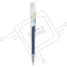 Ручка гелевая автоматическая Deli EG05-BL прозрачный, d=0.5мм, синие чернила