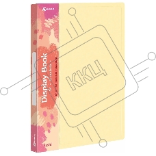 Папка с 20 прозр.вклад. Бюрократ Pastel PAST20YEL A4 пластик 0.5мм торц.карм с бум. встав желтый