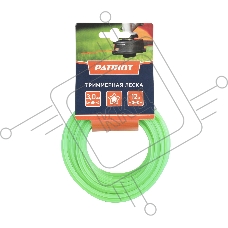 Леска PATRIOT D 3,0 мм L 12 м (звезда, зеленая) 300-12-3, картонный подвес